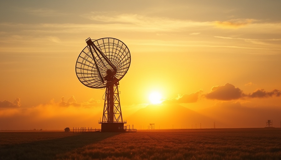 Satellite dish in sunset, symbolizing space startups pivoting to defense.