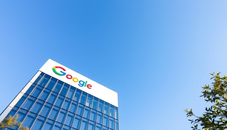 Google building logo under blue sky, Google Audio Overviews