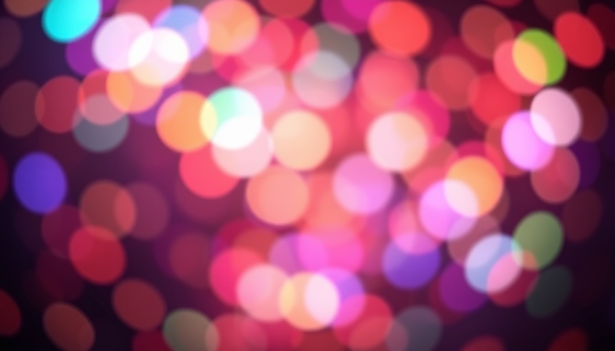 Colorful bokeh lights illustrating viral social trends