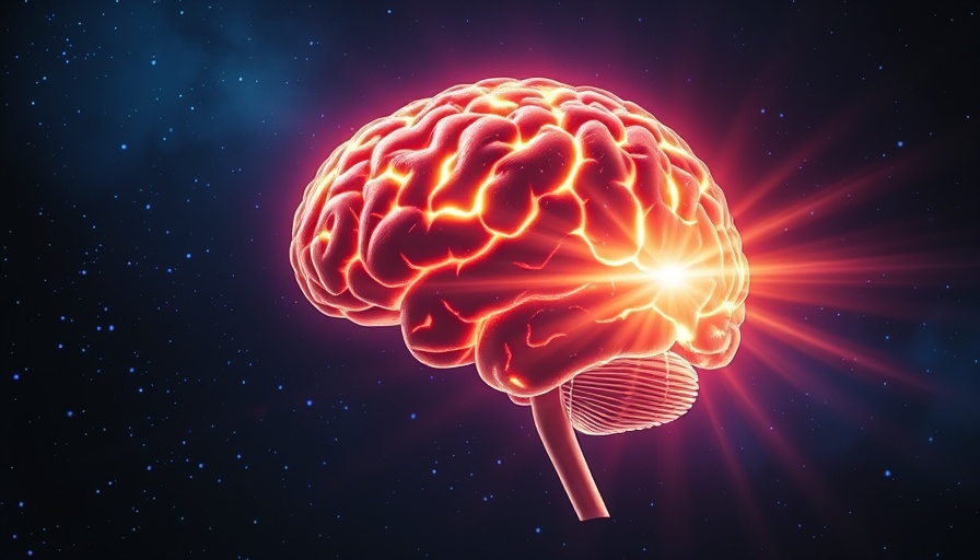 AI and Multi-Die Design Innovation concept with illuminated brain and cosmic background
