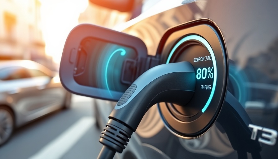Electric vehicle charging with 80% progress and time remaining overlay.