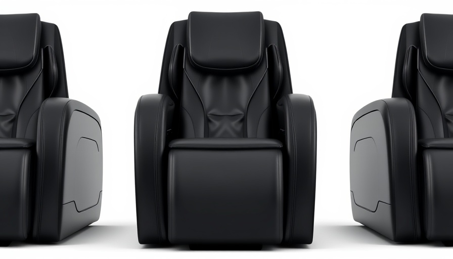 Modern black spa massage chair for the best spa in southern California.