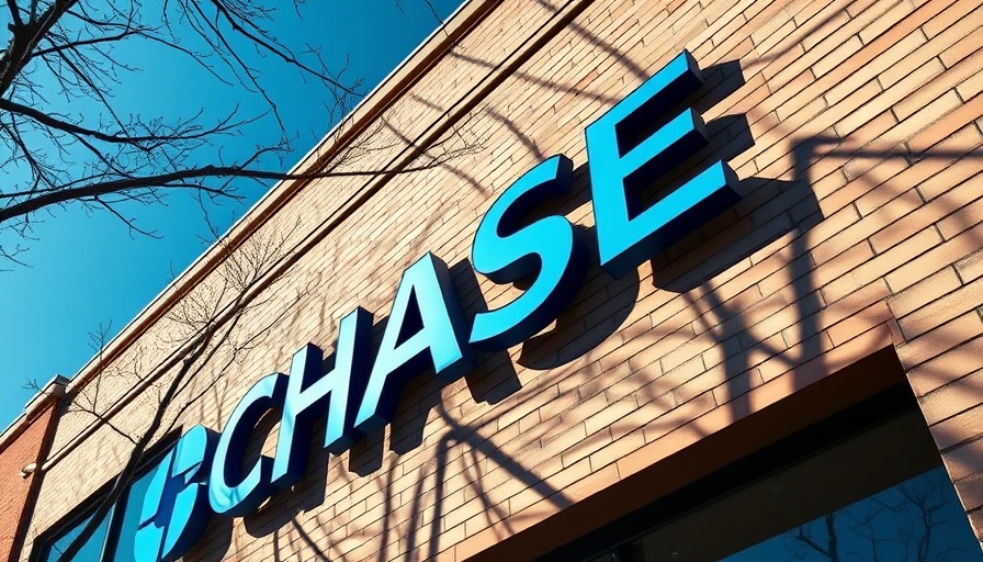 Chase Bank building with sign highlighting auto refinance rollout.