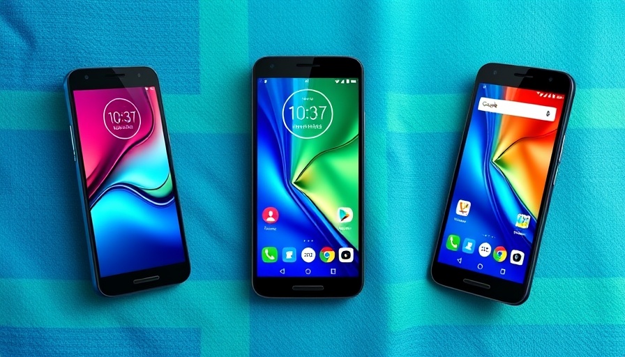 Three best Motorola phones 2025 displayed elegantly against a checkered background.