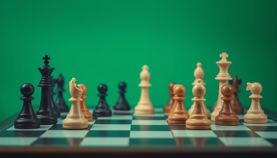 Strategically arranged chessboard puzzle showcasing leadership skills