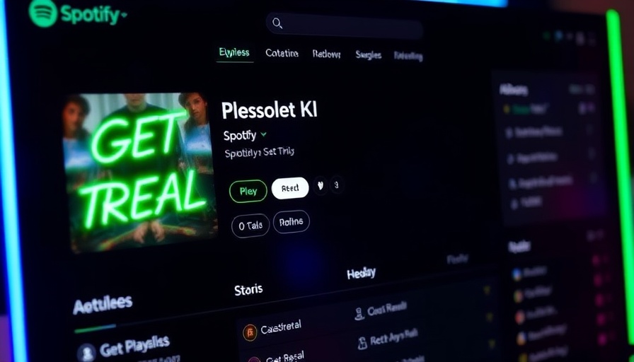 Spotify interface showcasing music artist in neon green theme.