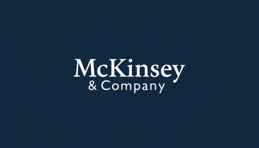Corporate logo design with 'McKinsey & Company' text on dark background