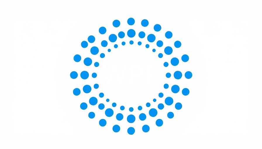 Creative Company of the Year award: WPP logo in dot pattern design.