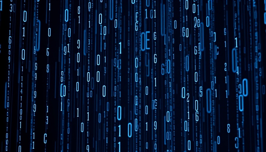 Futuristic binary code in blue for agentic automation in business