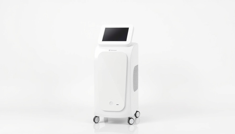 Modern non-surgical skin revitalization system with digital screen.