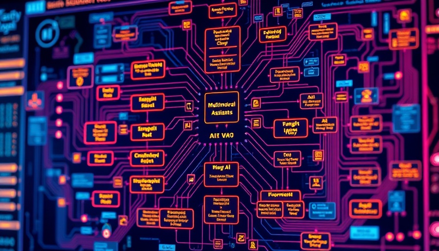 Flowchart of multimodal AI assistant processes in a digital interface.