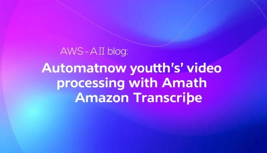 AWS AI blog on automating youth sports video processing