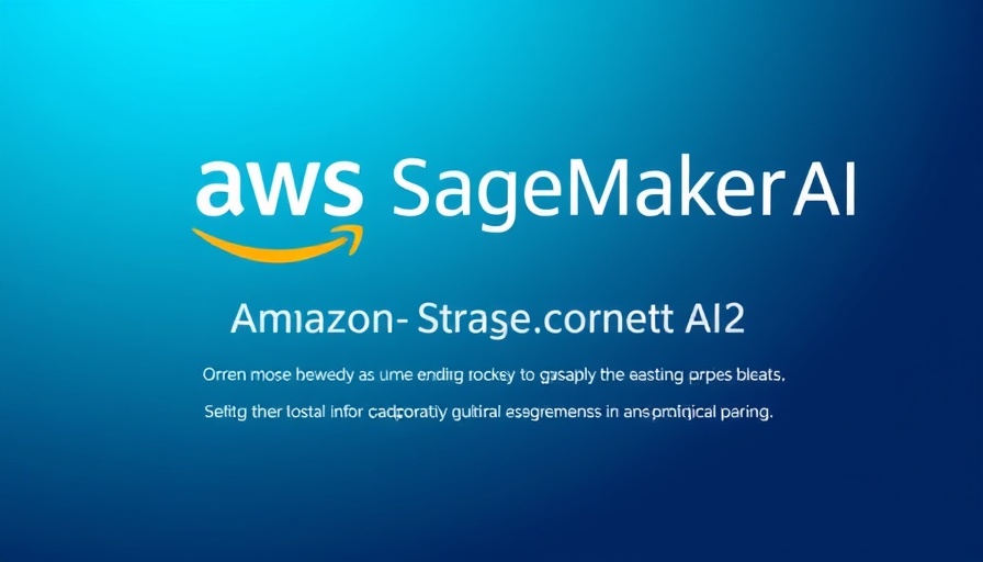 Amazon SageMaker AI Model Development promotional graphic with gradient background.