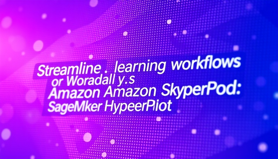 AWS AI blog banner with 'Streamline machine learning workflows' text, gradient background.