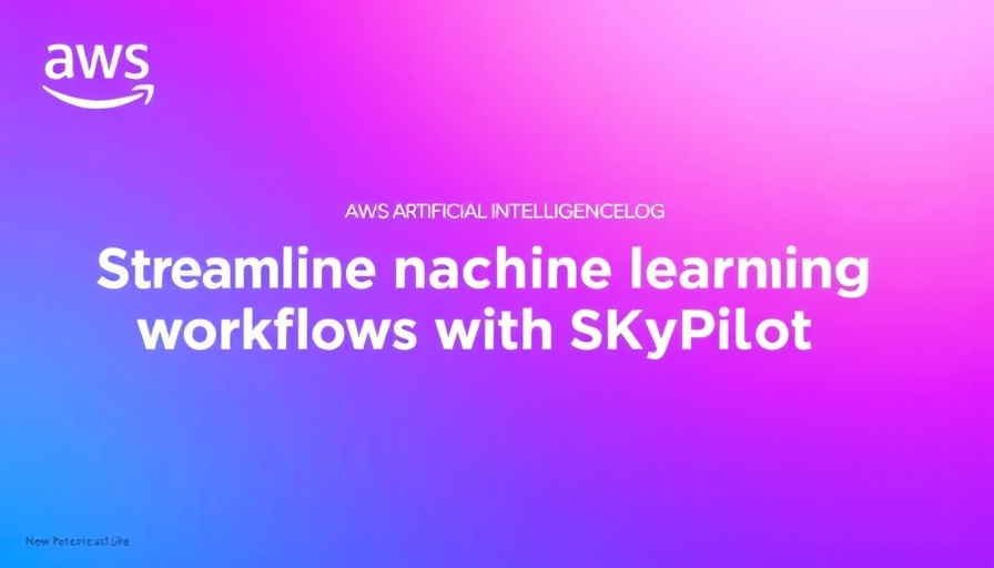 Gradient background promoting SkyPilot for machine learning workflows.