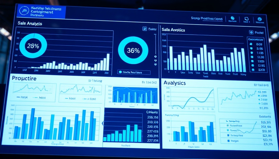 Generative business intelligence dashboard with sales data charts.