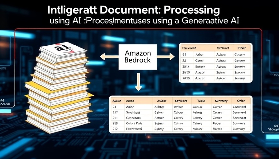 Illustration of Intelligent Document Processing with Generative AI utilizing Amazon Bedrock.
