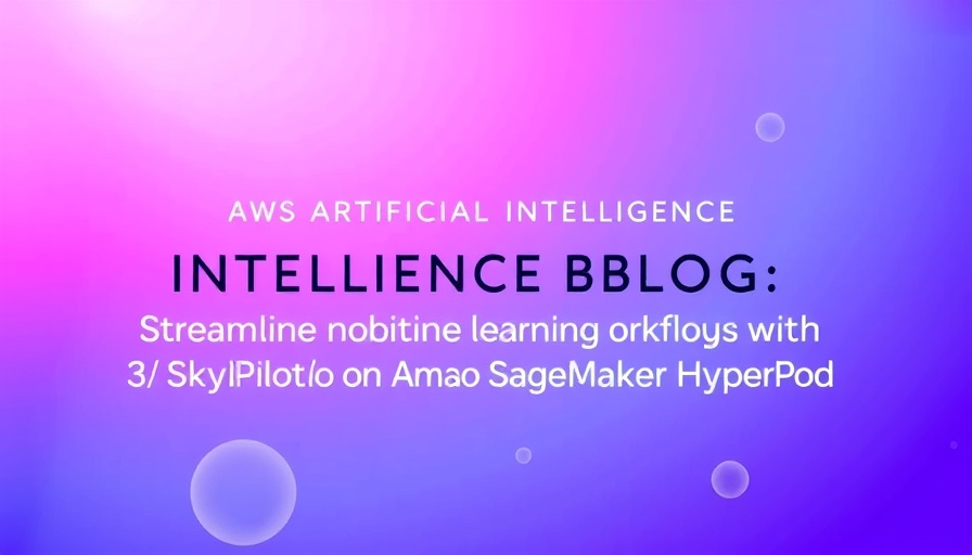 AWS blog title on gradient background, streamline machine learning workflows focus.