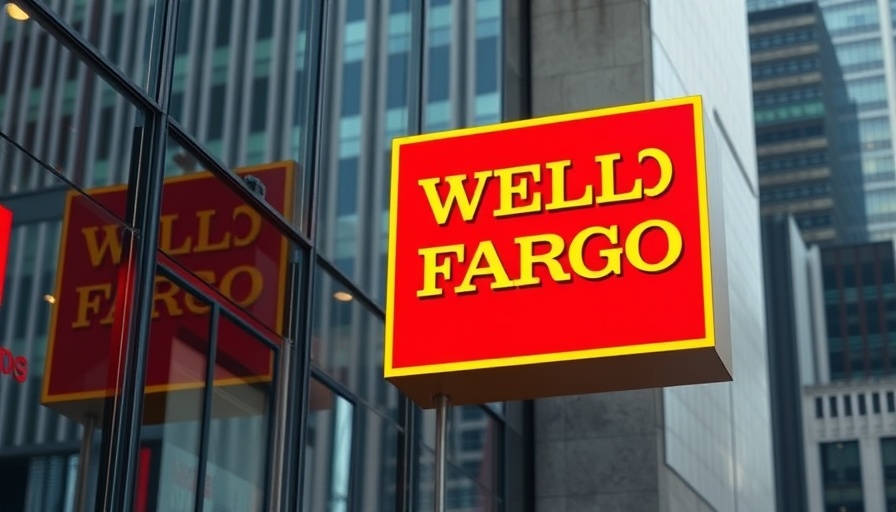 Wells Fargo sign in an urban setting, showcasing growth.