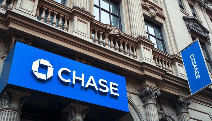 Chase sign on ornate building facade, reflecting auto lease growth.