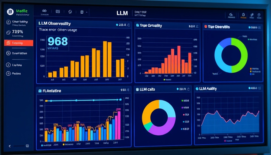 LLM observability dashboard showing metrics with Datadog.