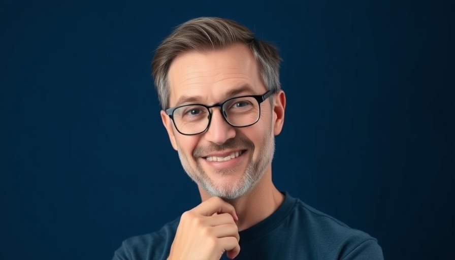 Cheerful professional contemplating AI tools for business.