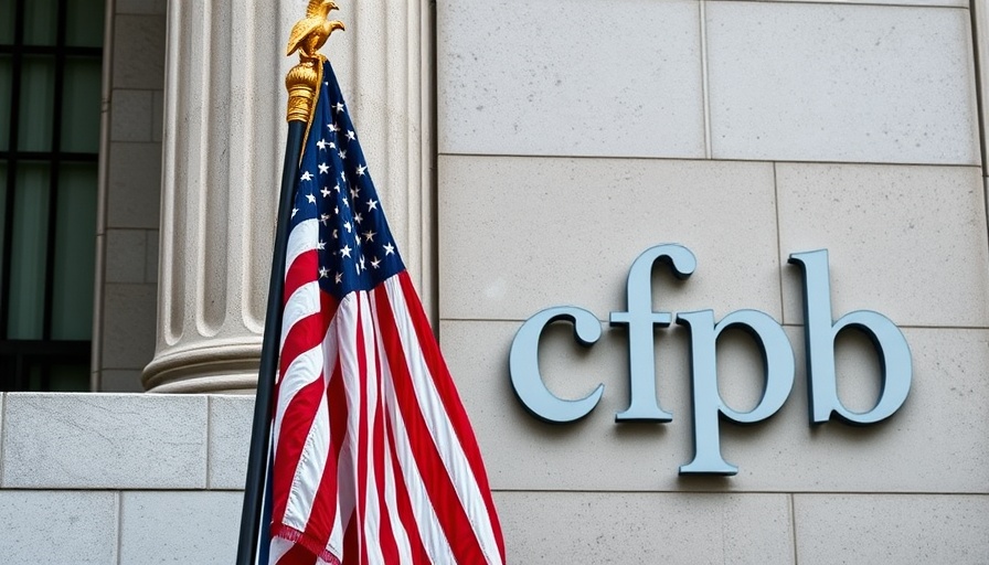 Nonbank auto lenders CFPB changes reflected by flag and logo.
