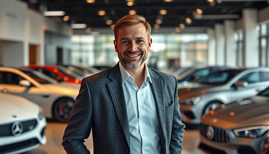 Friendly man at $100 million car collection dealership.