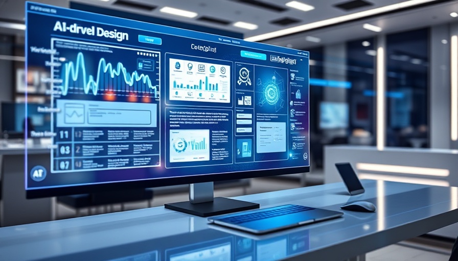 Futuristic AI-driven website design interface.