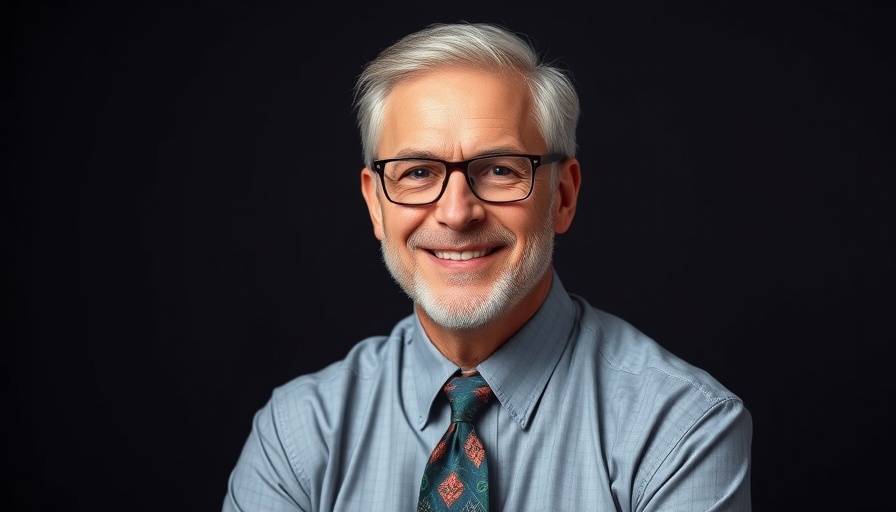 Middle-aged man in glasses and colorful tie, direct sales auto dealerships.