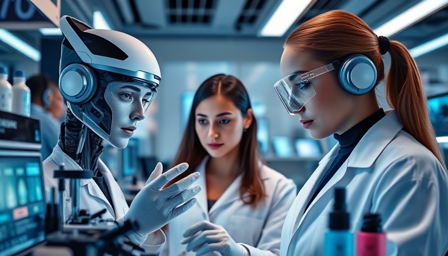 Advanced AI tools in a modern beauty lab.