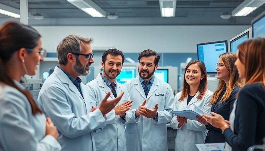 Scientists discuss healthspan research in a lab.