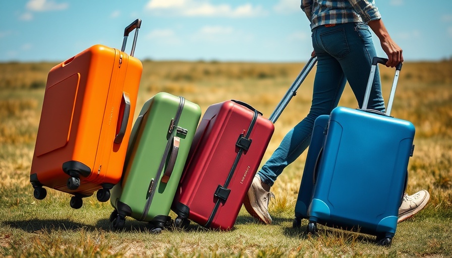 Stylish Away luggage collection in outdoor setting.