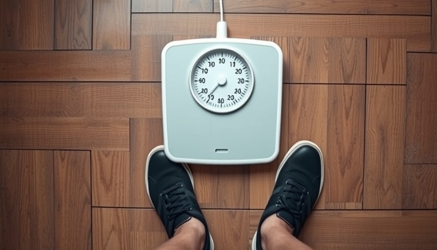 Person on scale considering diet foods that cause weight gain.