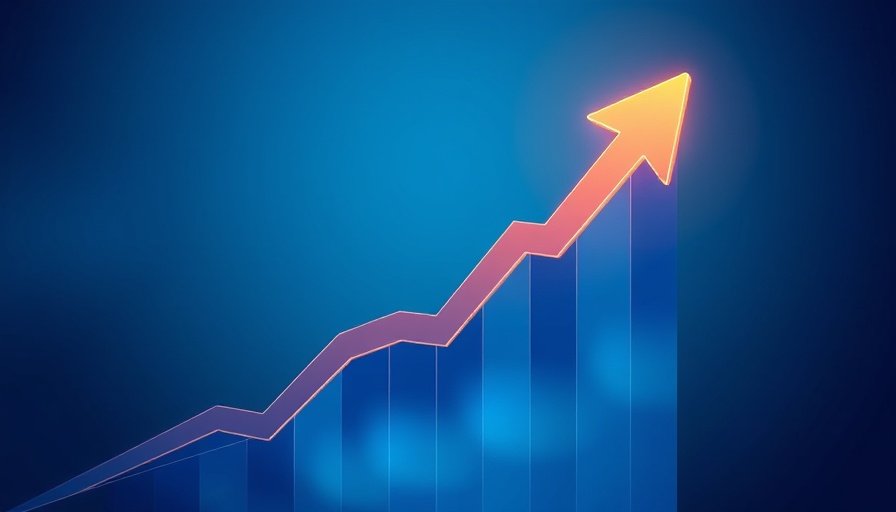 Abstract graph with upward arrow indicating financial growth, symbolizing building wealth in your 20s.