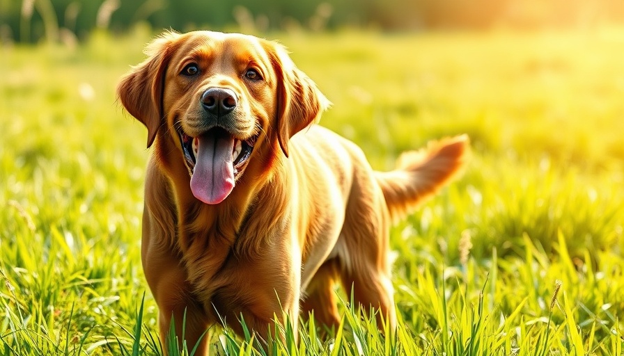Chesapeake Bay Retriever as family pet enjoying outdoors.