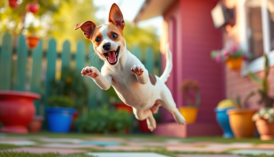 Why dogs run away: Jack Russell leaping in a vibrant setting.