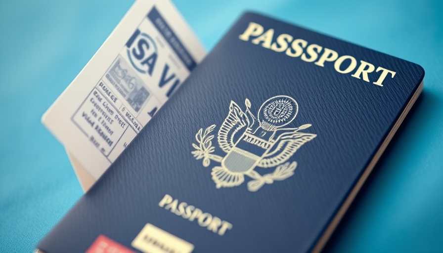 Close-up of a U.S. passport with a visa stamp and travel documents.