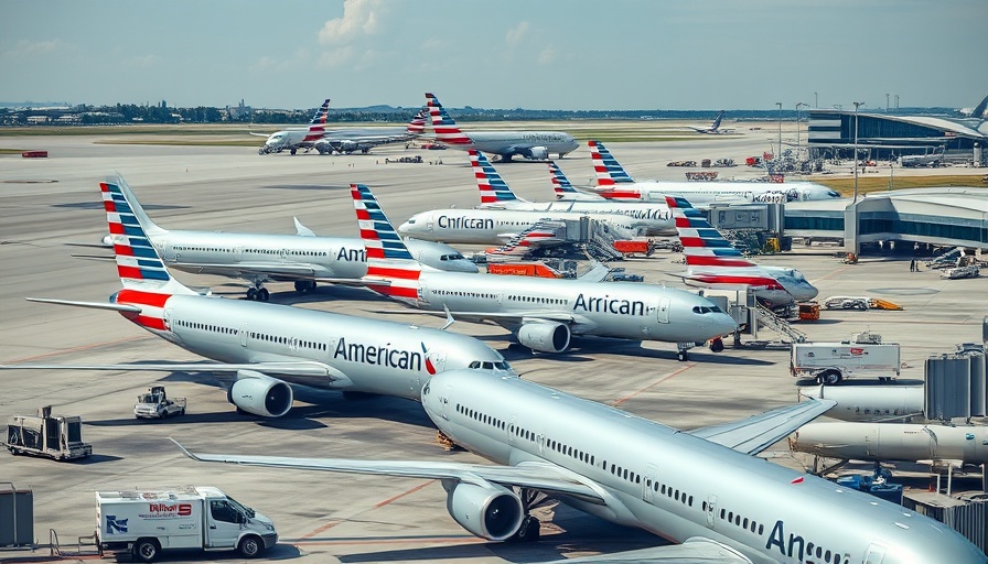 American Airlines aircrafts at Chicago O'Hare showing growth
