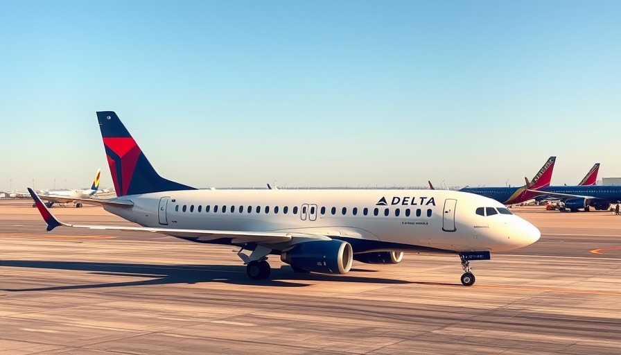 Delta regional jets grounded on runway, Southwest jet in background