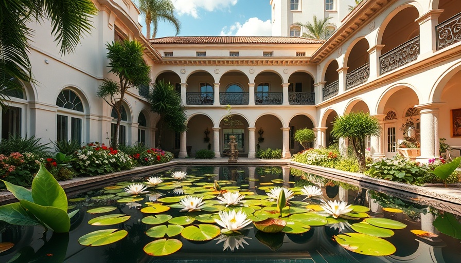 Luxurious courtyard and gardens at Park Hyatt Johannesburg.