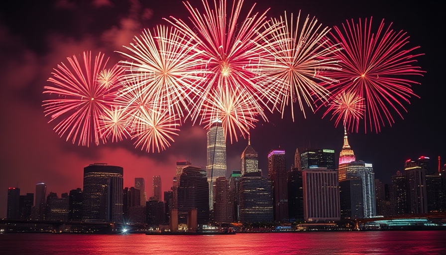 4th of July fireworks illuminate NYC skyline in 2025.