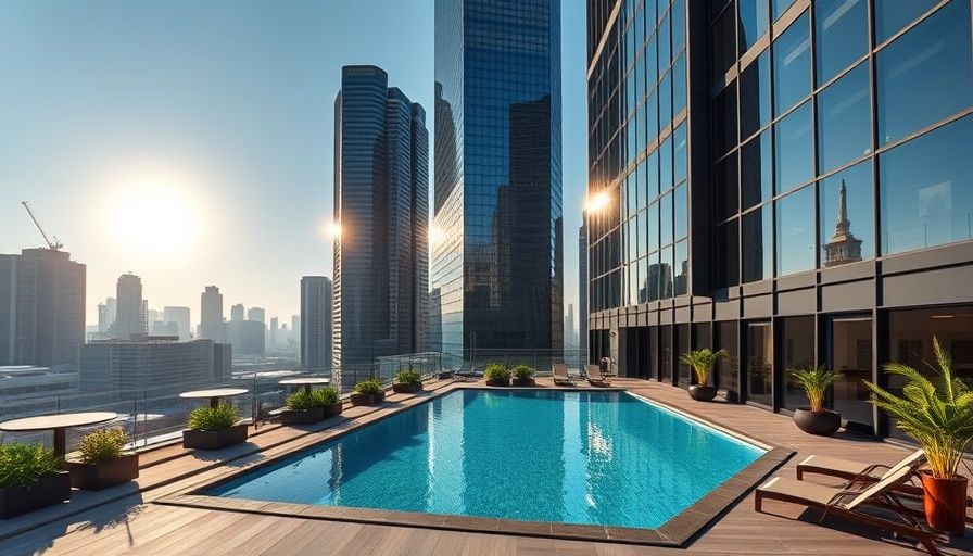 Luxurious rooftop pool at one of the best hotel pools in NYC.