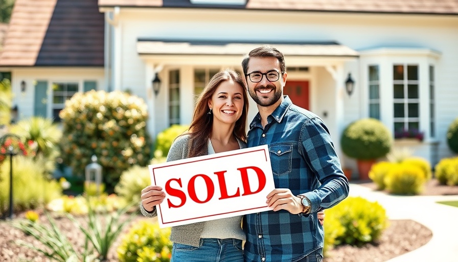 Couple holding 'Sold' sign, eliminate income taxes on home sales.