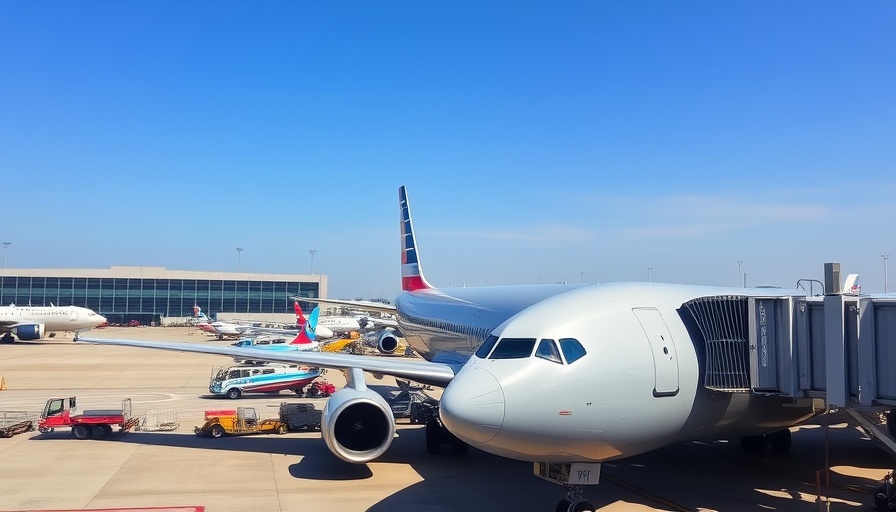 American Airlines aircraft tail showcasing Latin America expansion strategy at airport.