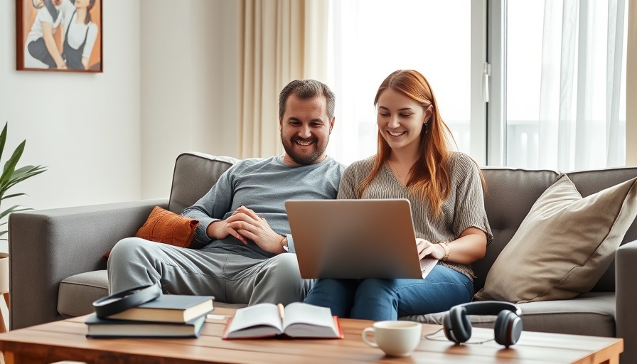 Couple researching credit cards for authorized users at home.