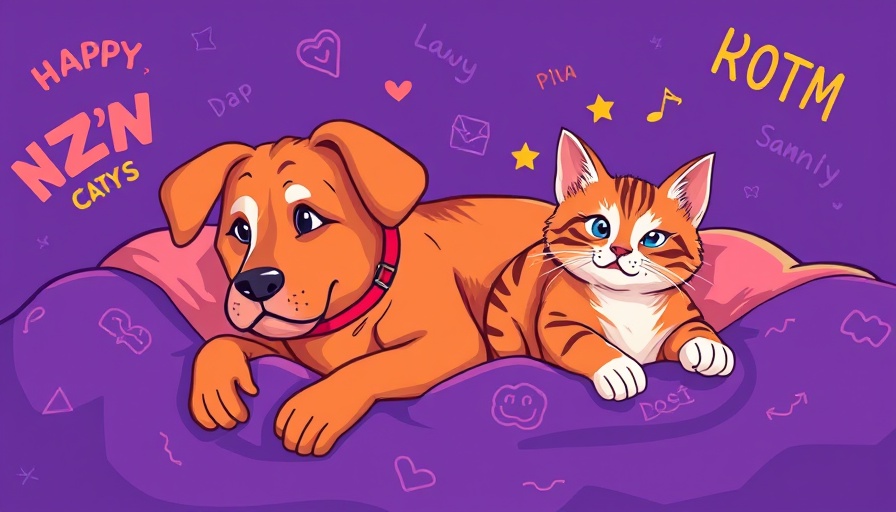 Concerned pets on blanket with text about vomiting in pets.