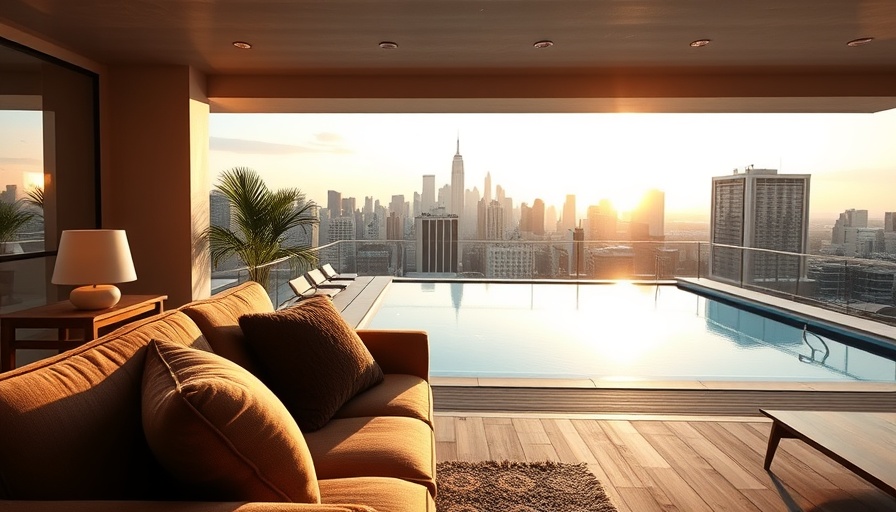 NYC rooftop pool view from stylish Gansevoort room.