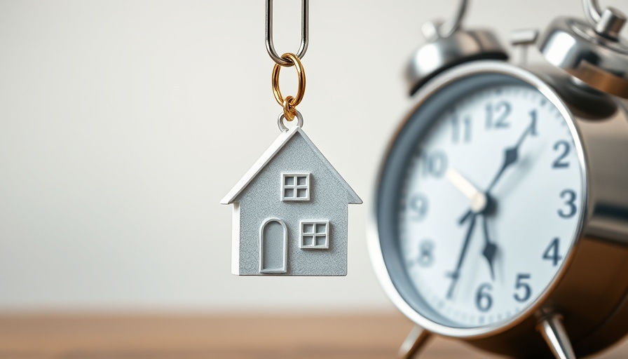 House keychain and clock symbolizing signs your house will sell.