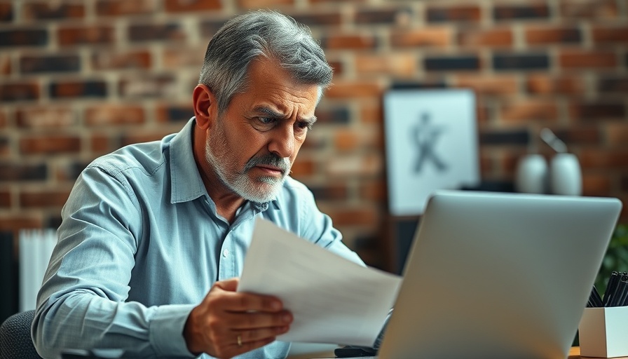 Concerned man realizes common Roth IRA pitfalls on laptop.